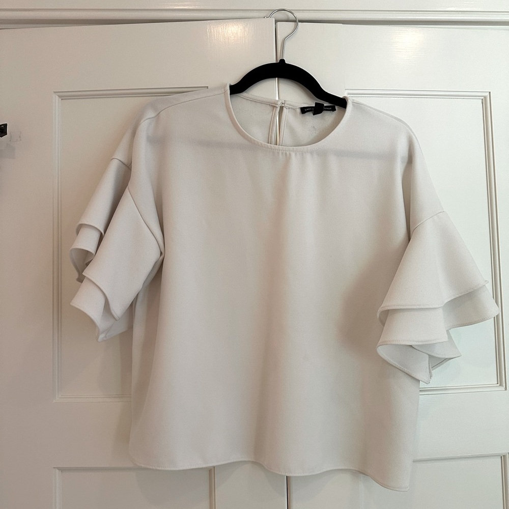 Saks Fifth Avenue Flutter Sleeve Blouse